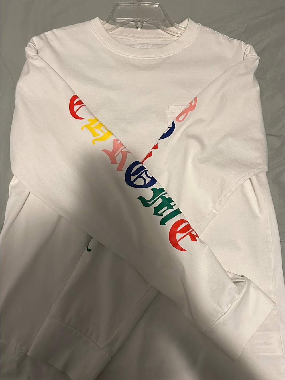 Chrome hearts long sleeve, multi coloured men size L